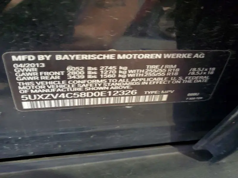 2013 BMW X5 XDRIVE35I  