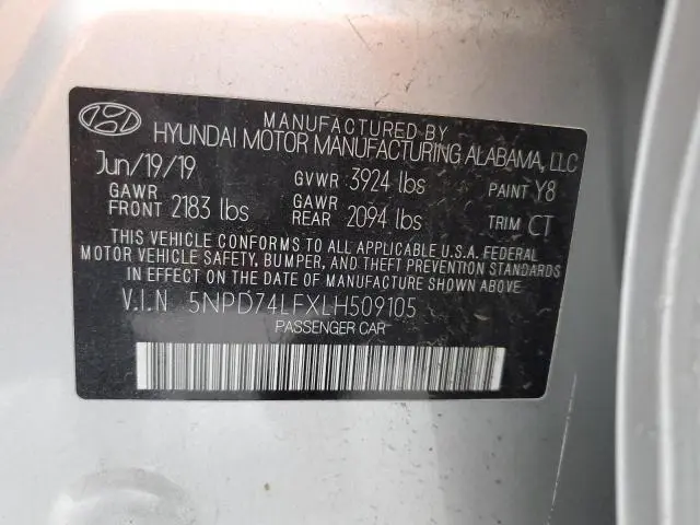 2020 HYUNDAI ELANTRA SE  