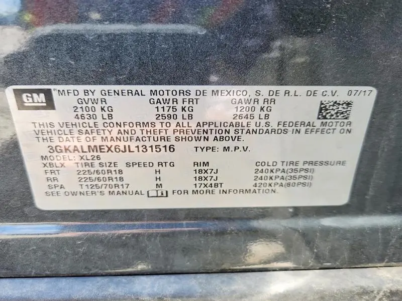 2018 GMC TERRAIN SLE  