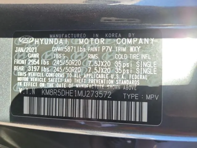 2021 HYUNDAI PALISADE LIMITED  