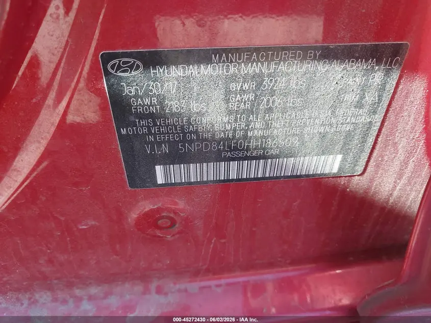 2017 HYUNDAI ELANTRA SE