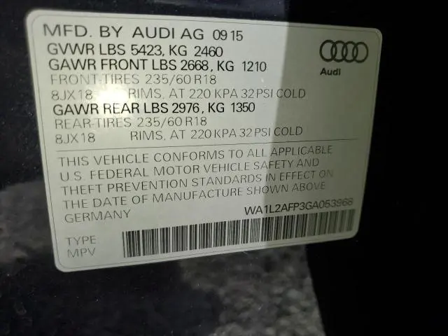 2016 AUDI Q5 PREMIUM PLUS  