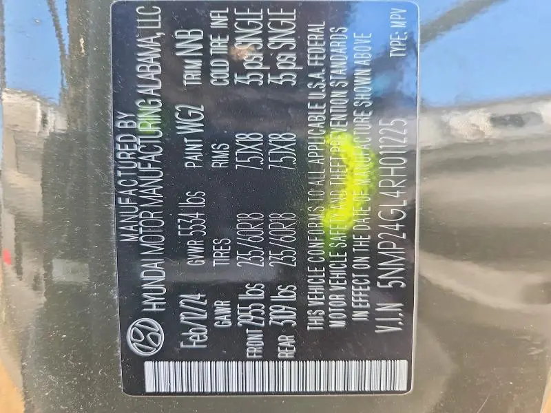 2024 HYUNDAI SANTA FE SEL  