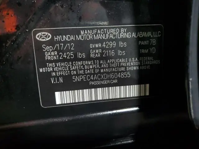 2013 HYUNDAI SONATA SE  