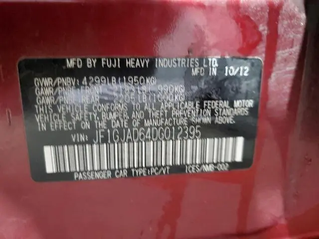 2013 SUBARU IMPREZA PREMIUM  