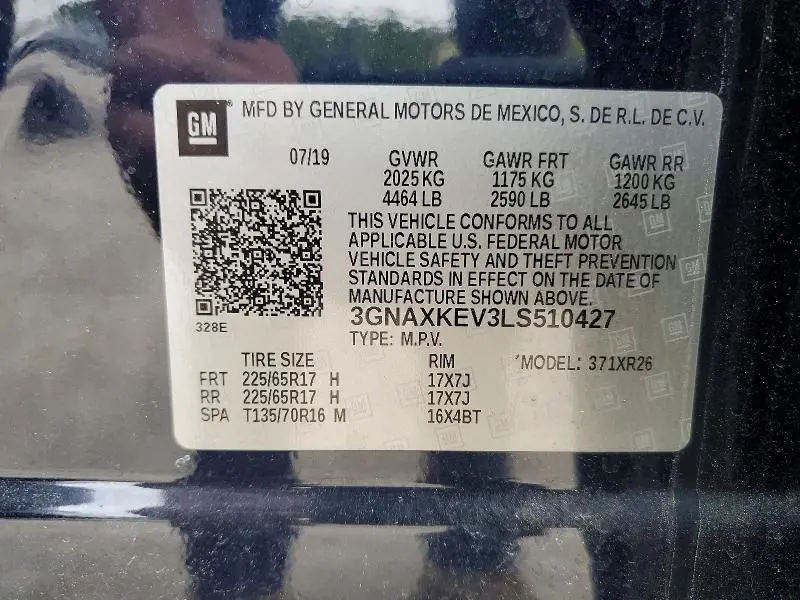 2020 CHEVROLET EQUINOX LT  
