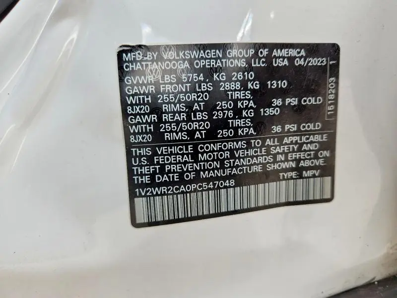 2023 VOLKSWAGEN ATLAS SE  