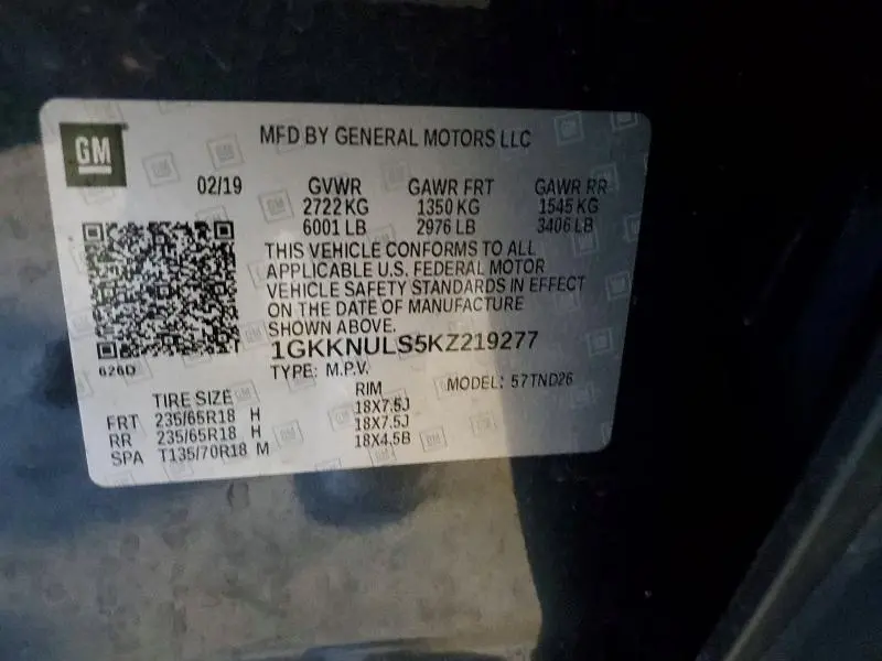 2019 GMC ACADIA SLT-1  