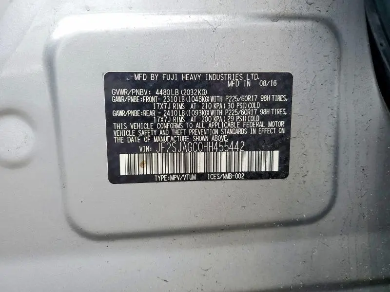 2017 SUBARU FORESTER 2.5I PREMIUM  