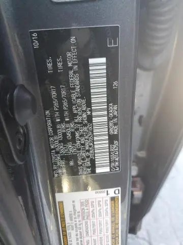 2016 TOYOTA 4RUNNER SR5/SR5 PREMIUM  