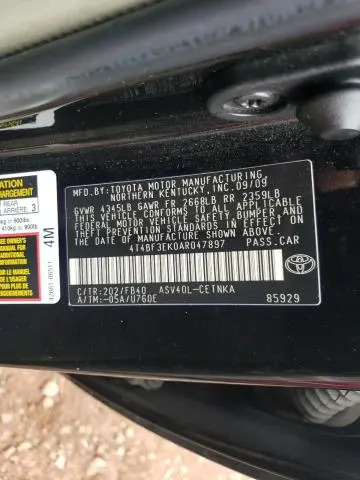 2010 TOYOTA CAMRY BASE  