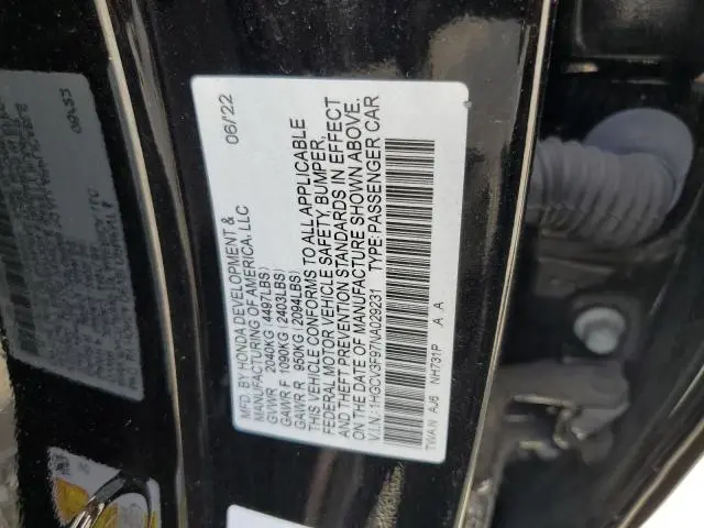 2022 HONDA ACCORD TOURING HYBRID  