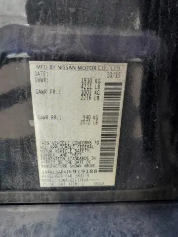 2015 NISSAN ALTIMA 2.5  