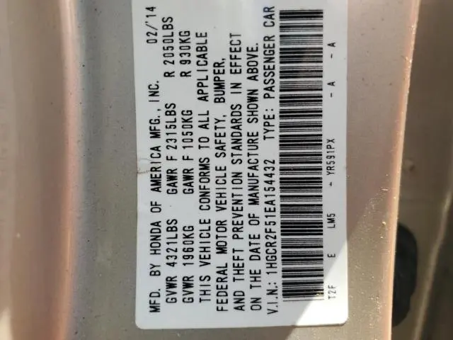2014 HONDA ACCORD SPORT  