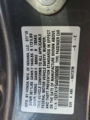 2010 HONDA CIVIC LX  