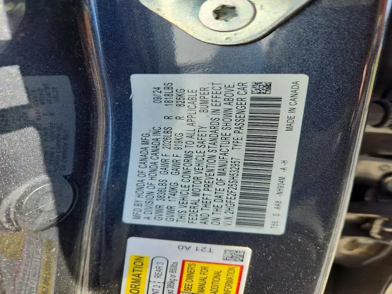 2025 HONDA CIVIC LX  