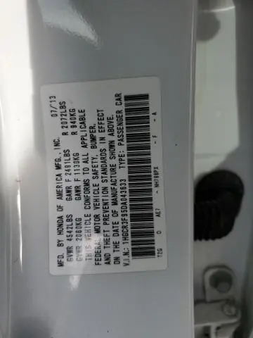 2013 HONDA ACCORD TOURING  