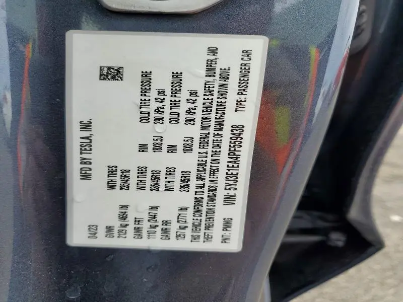 2023 TESLA MODEL 3   
