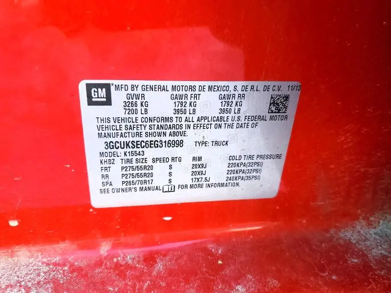 2014 CHEVROLET SILVERADO K1500 LTZ  