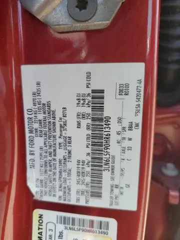 2017 LINCOLN MKZ RESERVE  