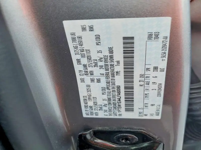 2020 FORD F150 SUPERCREW  