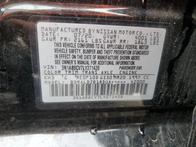 2020 NISSAN SENTRA SV  