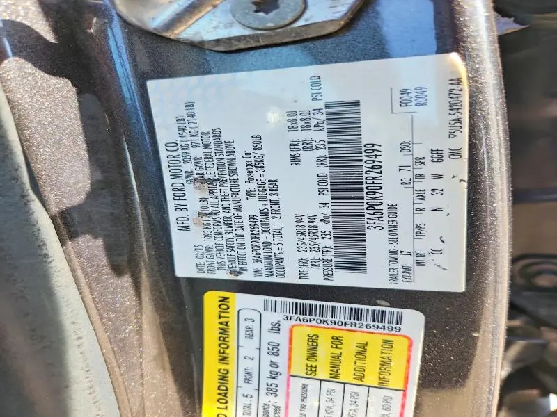 2015 FORD FUSION TITANIUM  