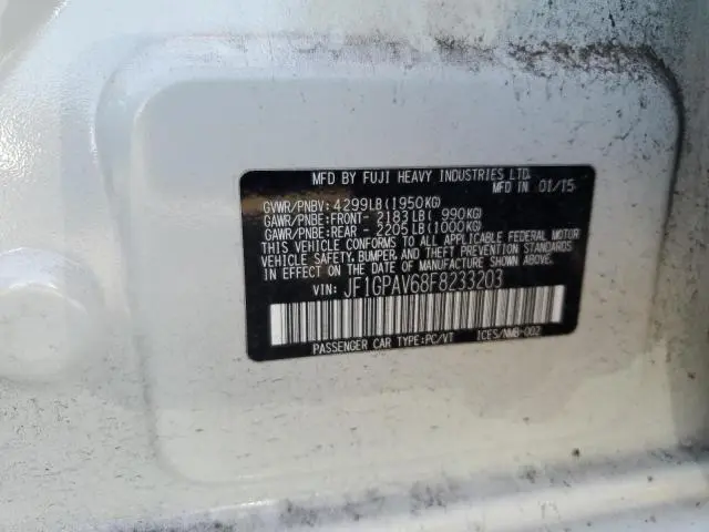 2015 SUBARU IMPREZA SPORT LIMITED  