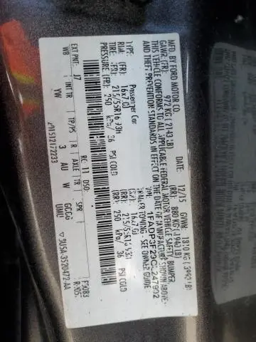 2016 FORD FOCUS SE  
