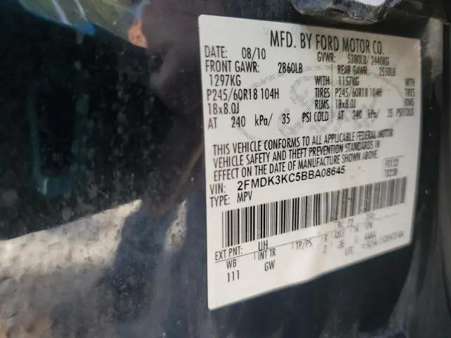 2011 FORD EDGE LIMITED  