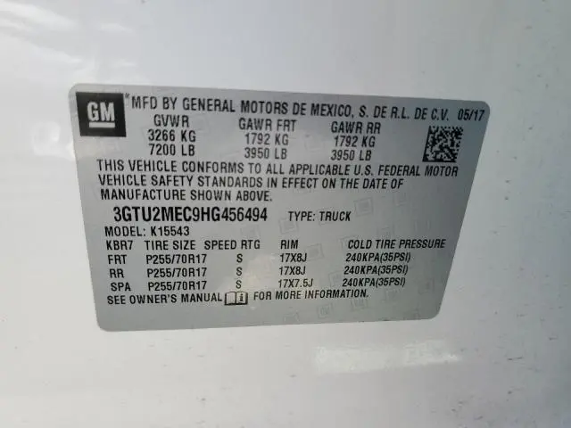 2017 GMC SIERRA K1500 SLE  