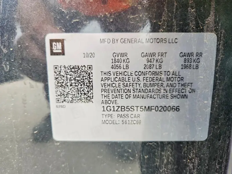 2021 CHEVROLET MALIBU LS  