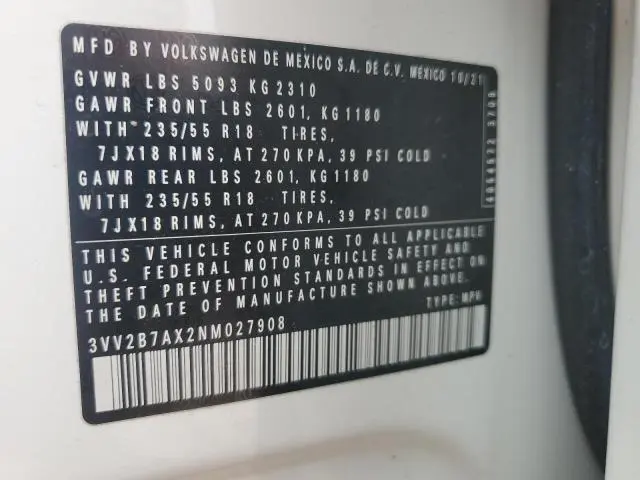 2022 VOLKSWAGEN TIGUAN SE  