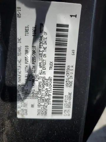 2018 TOYOTA TUNDRA DOUBLE CAB SR  