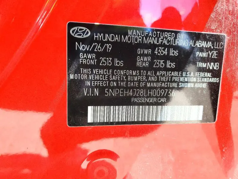2020 HYUNDAI SONATA LIMITED  