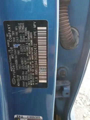 2019 HYUNDAI TUCSON SE  