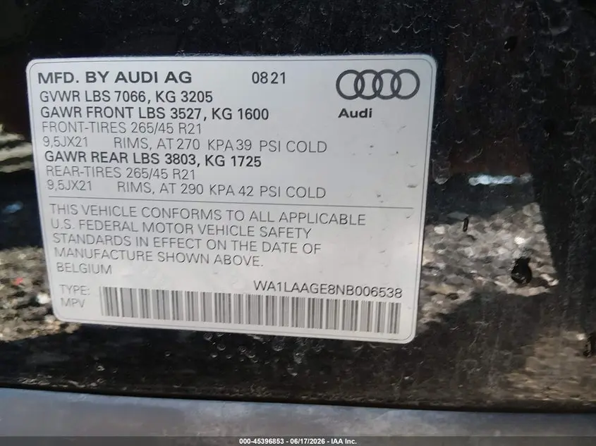 2022 AUDI E-TRON PREMIUM PLUS QUATTRO