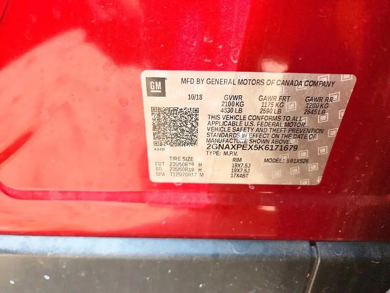2019 CHEVROLET EQUINOX PREMIER  