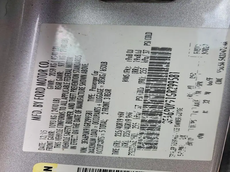2016 FORD FUSION TITANIUM  