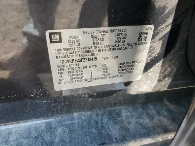 2015 CHEVROLET SILVERADO K1500 LT  