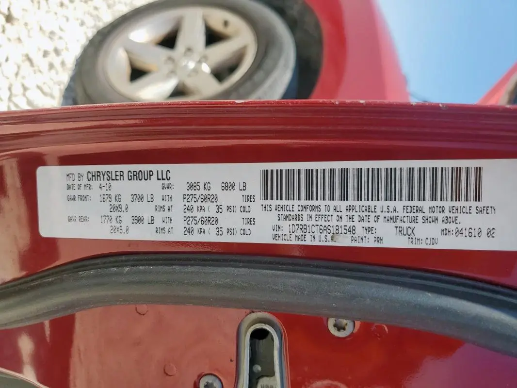 2010 DODGE RAM 1500   