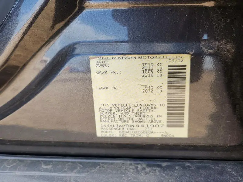 2013 NISSAN ALTIMA 2.5  