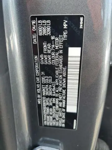 2016 VOLVO XC90 T6  
