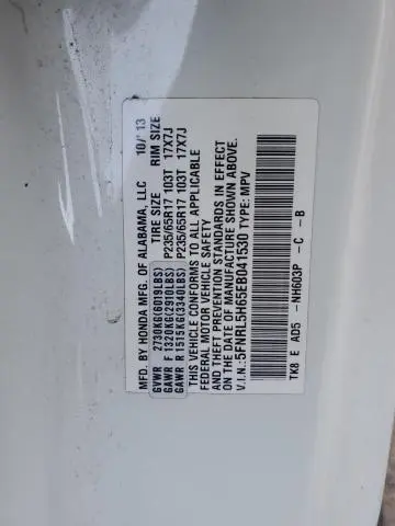 2014 HONDA ODYSSEY EXL  