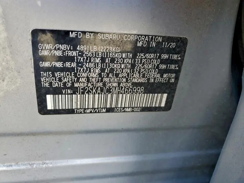 2021 SUBARU FORESTER PREMIUM  