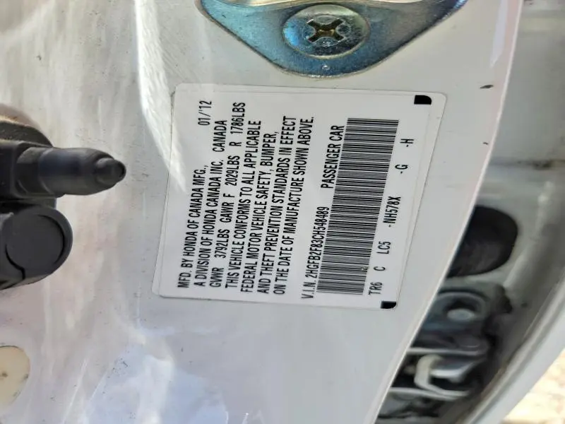 2012 HONDA CIVIC EX  
