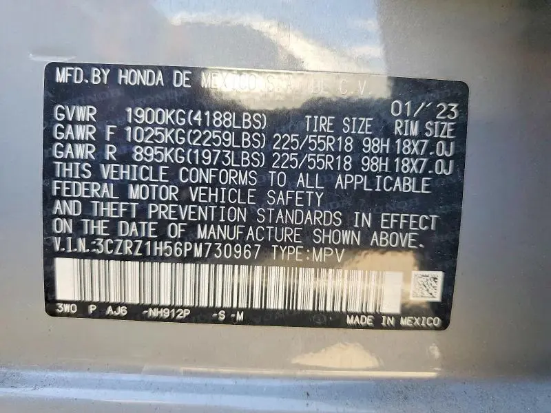 2023 HONDA HR-V SPORT  