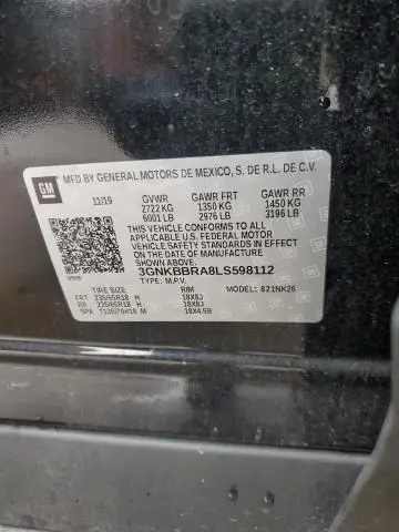 2020 CHEVROLET BLAZER 1LT