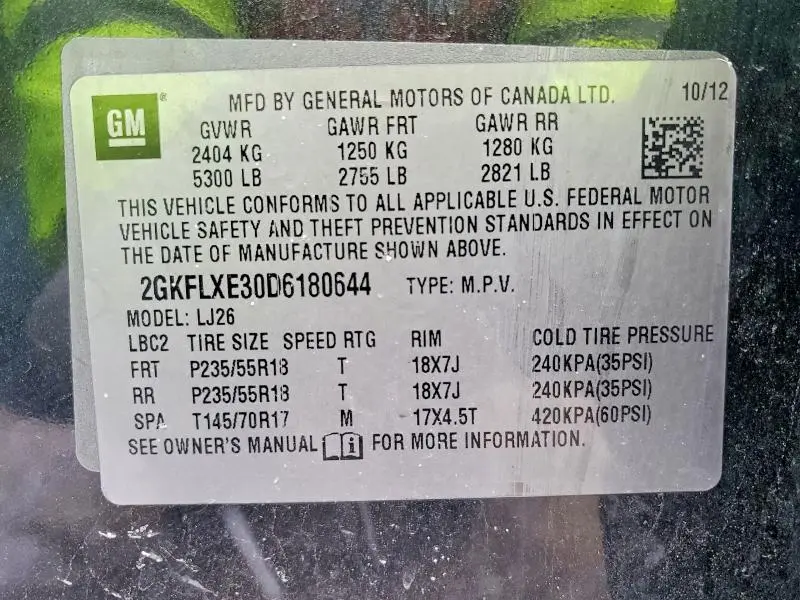 2013 GMC TERRAIN SLT  