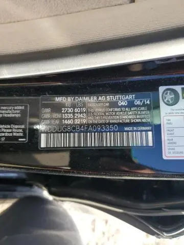 2015 MERCEDES-BENZ S 550  